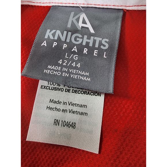 WISCONSIN BADGERS Knights Apparel Red White Pullover Windbreaker Jacket NWT SZ L - Picture 5 of 11